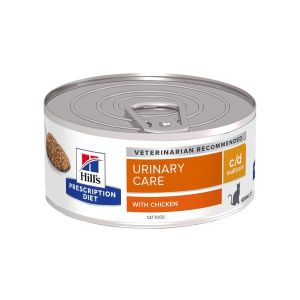 Hill's Prescription Diet C/d Urinary Cibo Umido Pollo per Gatti Lattina 156g