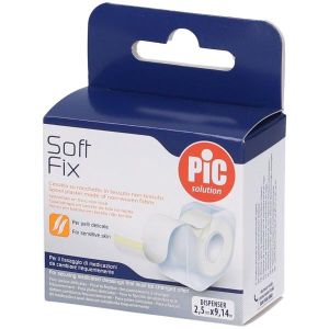 Cerotto In Rocchetto Pic Soft Fix Tessuto Non Tessuto 2,5x914 Cm In Dispenser 1 Pezzo