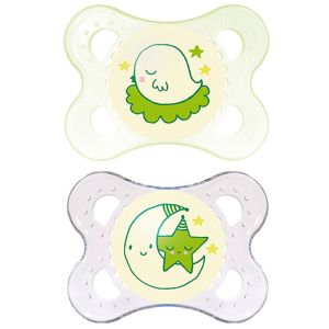 Mam Succhietto Original Night 2-6 Bio-circolare Caucciu Confezione Doppia Neutro