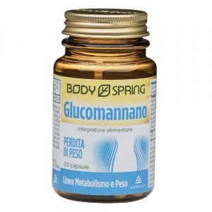 Body Spring Glucomannano Integratore Perdita di Peso 50 Capsule