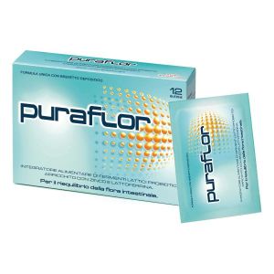 Puraflor Fermenti Lattici Integratore Alimentare Intestino Probiotici Flora Intestinale 12 Bustine