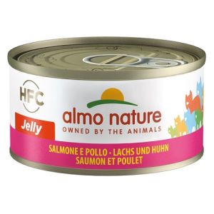 Almo Nature Hfc Jelly Cibo Umido Salmone e Pollo per Gatti Lattina 70g