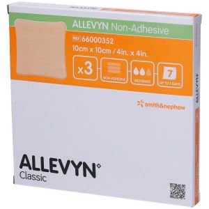 Medicazione Idrocellulare Sterile Altamente Assorbente Non Adesiva In Schiuma di Poliuretano 10x10cm 3 Pezzi