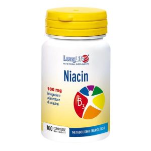 Longlife Niacin Integratore Metabolismo Energetico 100 Compresse