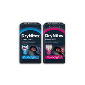 Huggies Drynites Boy Pyjama Pants 4/7 Anni Medium 17/30kg Pacco Singolo 10 Pezzi