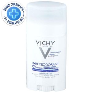 Vichy Deodorante 24h - Effetto Asciutto, Senza Sali di Alluminio Stick 40ml Efficace per 24 Ore