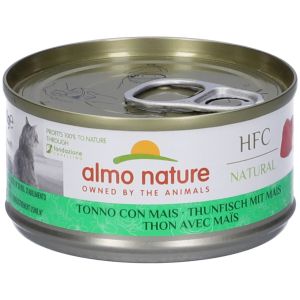 Almo Nature Hfc Natural Cibo Umido Tonno i Mais per Gatti Adulti Lattina 70g