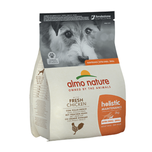 Almo Nature Holistic Maintenance Crocchette Pollo Cani Adulti Taglia Mini e Piccola Sacco 2kg