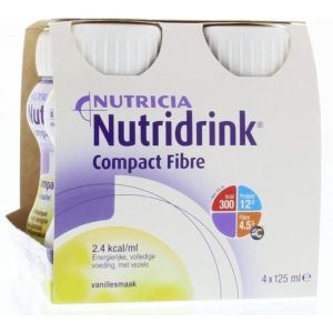 Nutridrink Compact Fibre Vaniglia 125ml 4 Pezzi