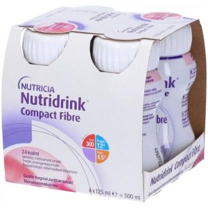Nutridrink Compact Fibre Integratore Gusto Fragola 4x125ml