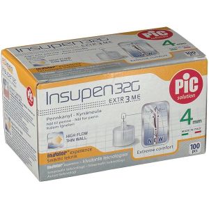 Ago Penna Insulina Pic Insupen Advanced Gauge 32x4 Mm 100 Pezzi
