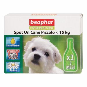 Beaphar Protezione Naturale Spot On Antiparassitario Cane Taglia Piccola 3 Pipette da 1ml