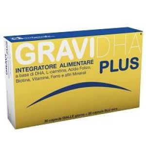 Gravidha Plus 30 Capsule Gialle Giorno + 30 Capsule Blu Sera