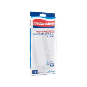 Medipresteril Medicazioni Post-Operatorie Impermeabili Sterili 10x25 cm 3 Pezzi