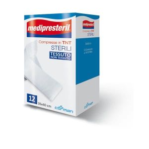 Garza Compressa Sterile Medipresteril Tessuto Non Tessuto 36x40cm 12pezzi