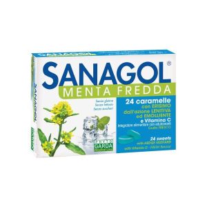 Sanagol Menta Fredda Integratore 24 Caramelle