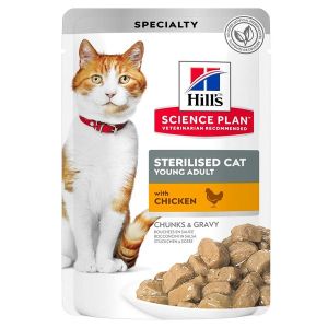 Hill's Science Plan Sterilised Cat Young e Adult Bocconcini Pollo per Gatti Bustina 85g