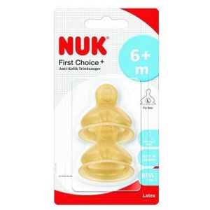 Nuk First Choice+ Tettarella In Lattice Misura 6-18 Mesi Large 2 Pezzi