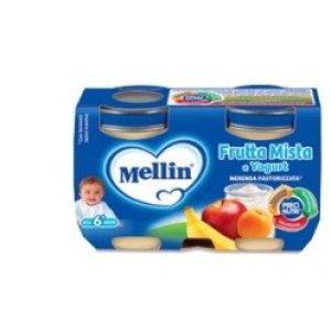 Mellin Merenda Yogurt Frutta Mista 120g X 2 Pezzi