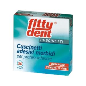 Fittydent cuscinetti adesivi morbidi per protesi inferiore 30 pezzi