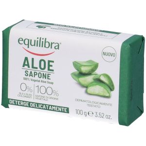 Equilibra Aloe Sapone 100% Vegetale per Corpo e Viso 100g