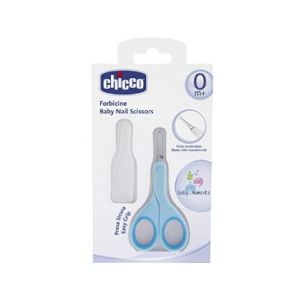 Chicco Forbicine Azzurro Punta Arrotondata