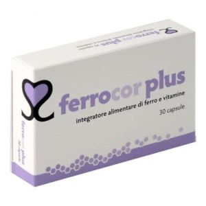 Ferrocor Plus Integratore Ferro e Vitamine 30 Capsule