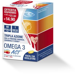 Omega 3 Act Integratore Alimentare 60 Perle 540mg