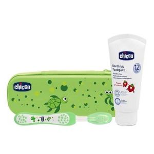 Set primi dentini verde 12m+ chicco 2 parti