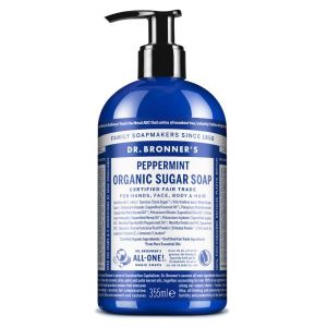 Dr. Bronner's Sapone di Zucchero Bio Menta Piperita 355ml