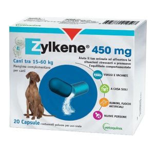 Zylkene 450mg Integratore Problemi Comportamentali Cani Oltre 15Kg 20 Capsule