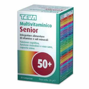 Teva Multivitaminico Senior Integratore Vitamine e Minerali 30 Compresse