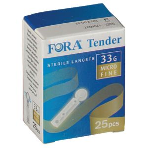Fora Tender Lancette Pungidito 33G Microfine 25 Pezzi