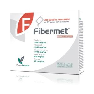 Pharmextracta Fibermet Integratore Controllo Peso Corporeo 20 Bustine