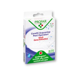 Profar Cerotti Acquastop Sterili Con Garza Antisettica - 4 Pz. 7,5x10 Cm.