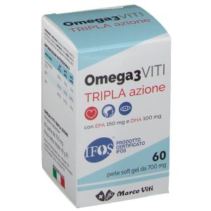 Omega 3 Viti Integratore Benessere Cardiaco 60 Perle