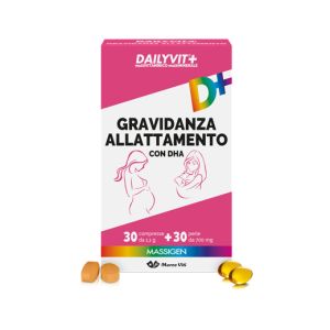 Massigen Dailyvit Integratore Gravidanza e Allattamento 30 Perle + 30 Compresse