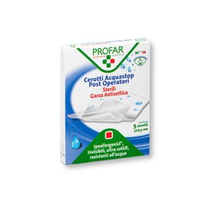 Profar Cerotti Acquastop Sterili Con Garza Antisettica - 5 Pz. 5x7,5 Cm.
