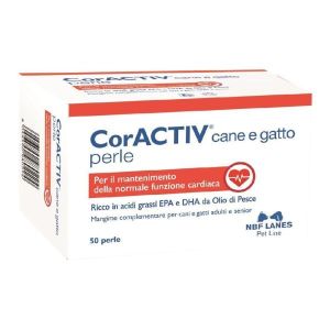 Nbf Lanes Coractiv Integratore di Acidi Grassi Omega3 Cani e Gatti 50 Perle