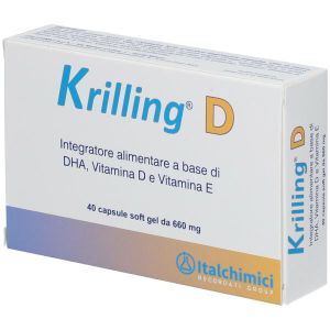 Krilling D Integratore Omega 3 Antiossidante 40 Capsule