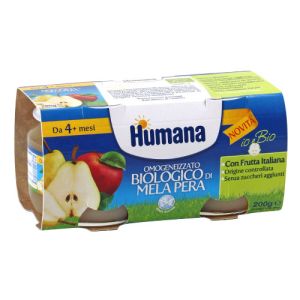 Humana Omogeneizzato Mela/pera Bio 2 Vasetti 100g