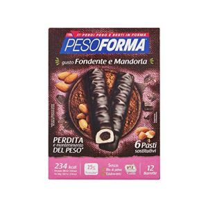 Pesoforma barrette al cioccolato fondente e mandorla 6 pasti