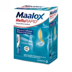 Maalox Reflurapid Senza Glutine Senza Lattosio 20 Bustine Monodose Da 10ml
