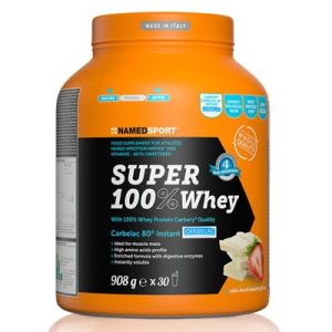 Named Sport Super 100% Whey Polvere 908g - Gusto White Choco & Strawberry