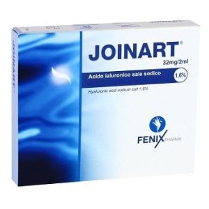 Siringa Intra-articolare Joinart Acido Ialuronico 1,6% 2ml 3 Pezzi
