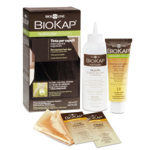 Biokap nutricolor delicato 5,50 castano chiaro mogano tinta tubo + flacone