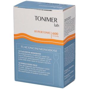 Tonimer Hypertonic Decongestionante e Fluidificante Nasale Neonati Bambini 18 Flaconcini
