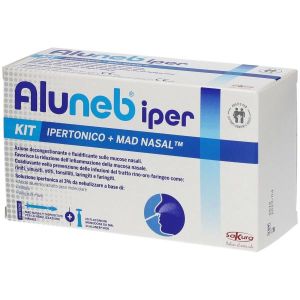 Aluneb Iper Kit 20 Flaconcini da Nebulizzare + Mad Nasale Siringa per Nebulizzazioni Nasali