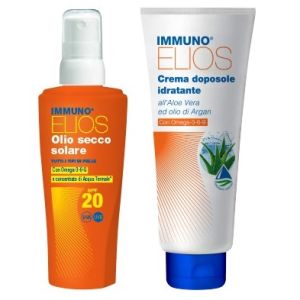 Immuno elios spray olio secco solare spf 20 200ml + crema doposole 200ml