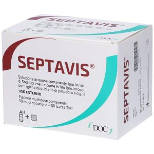 Septavis Soluzione Sterile Pulizia Oculare 50ml + 50 Garze Tnt Sterili